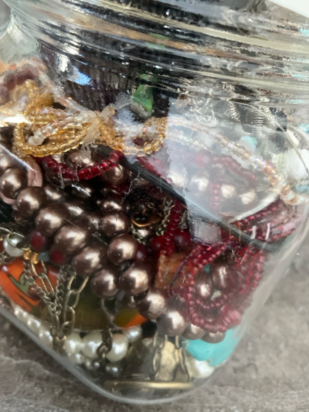 Jar of Mixed Jewelry